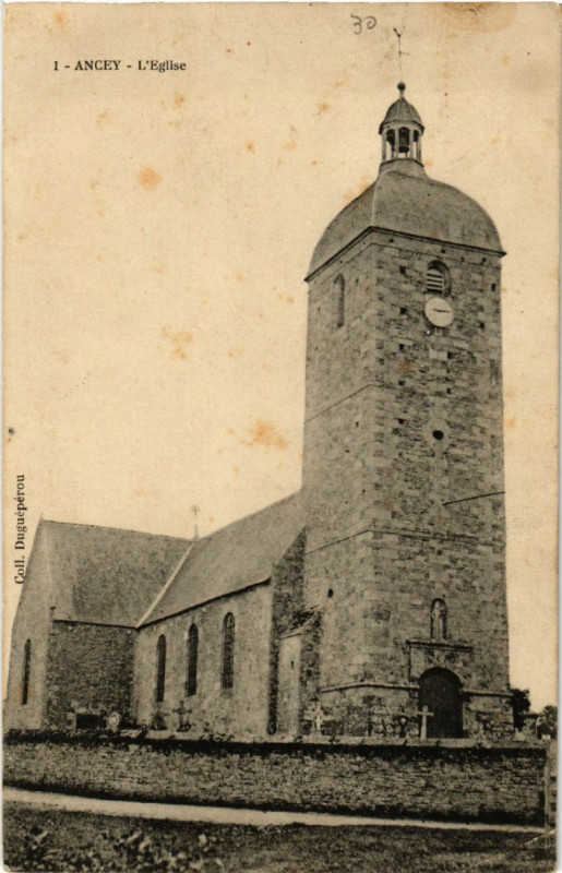Carte postale ancienne Ancey - Eglise