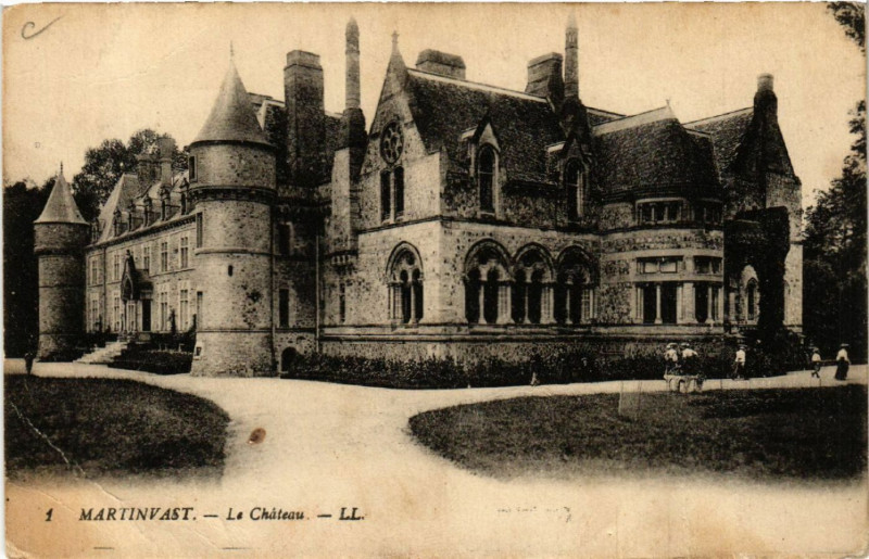 Carte postale ancienne Martinvast - Le Chateau à Martinvast