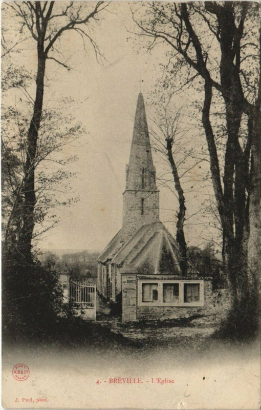 Carte postale ancienne Breville - L'Eglise