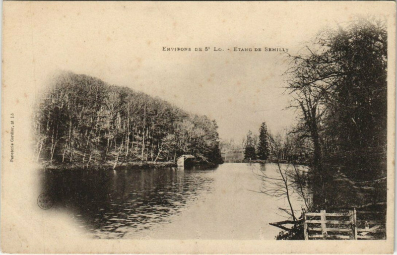 Carte postale ancienne Env. de Saint-Lo - Etang de Semilly à Saint-Lô