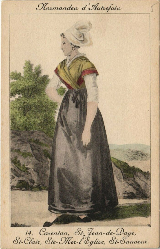 Carte postale ancienne Carentan - Normandea d'Autrefoia