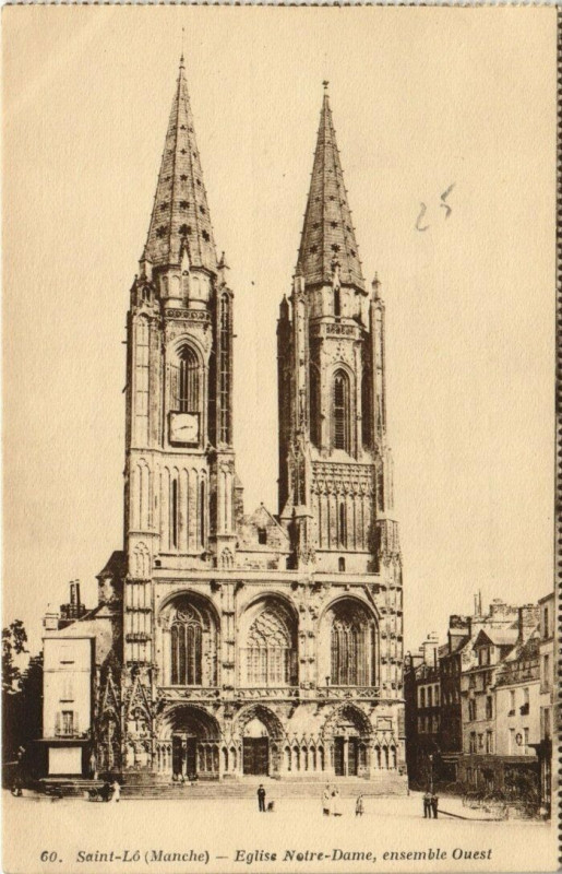 Carte postale ancienne Saint-Lo - L'Eglise N.-D. à Saint-Lô