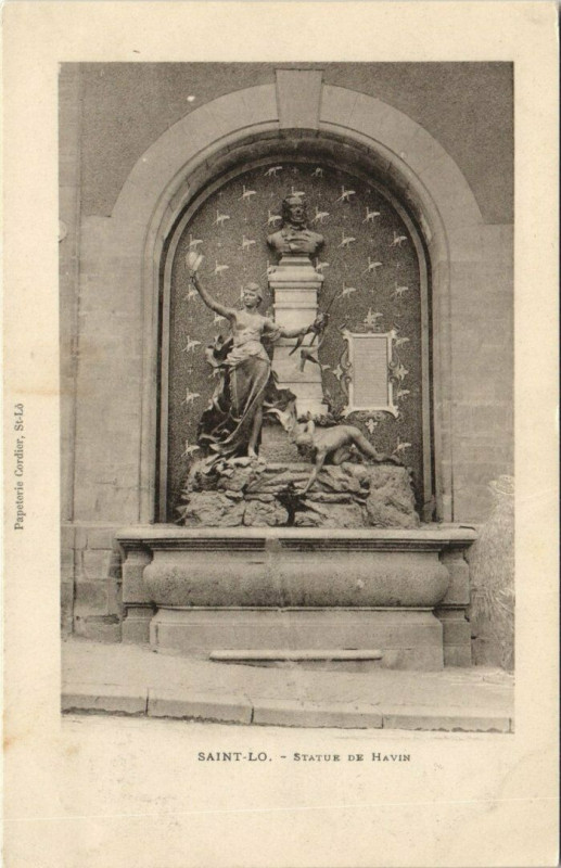 Carte postale ancienne Saint-Lo - Statut de Havin à Saint-Lô