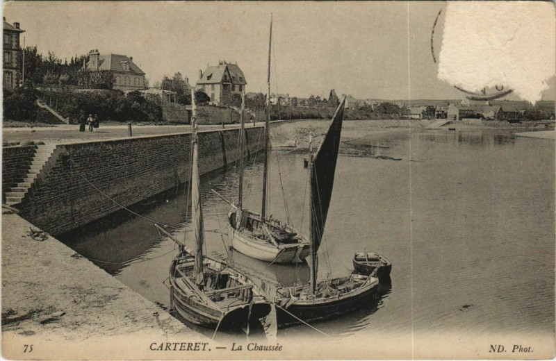 Carte postale ancienne Carteret - La Chaussée