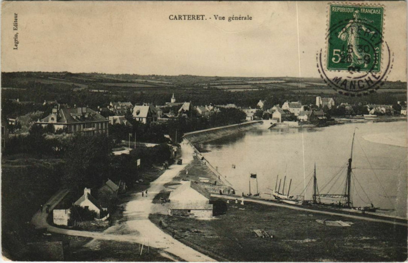 Carte postale ancienne Carteret - Vue générale