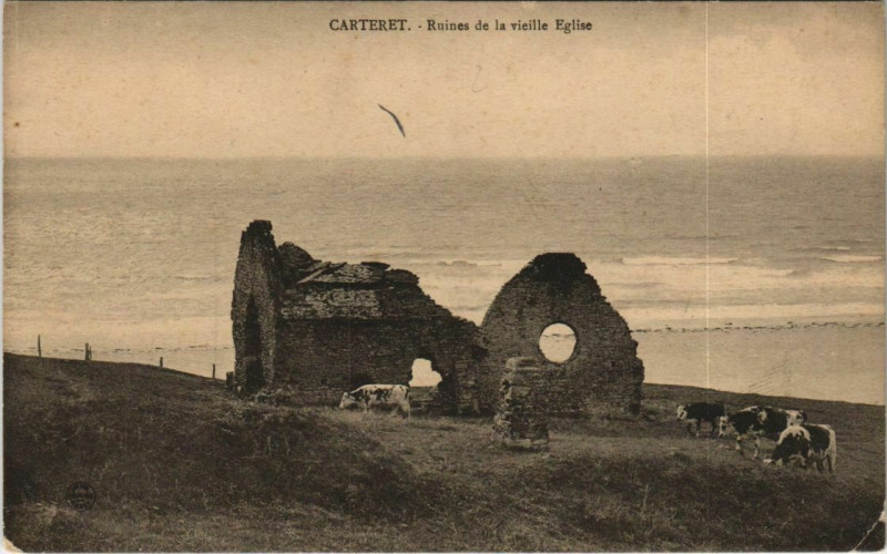 Carte postale ancienne Carteret - Falaises - Le Senuer des Douaniers
