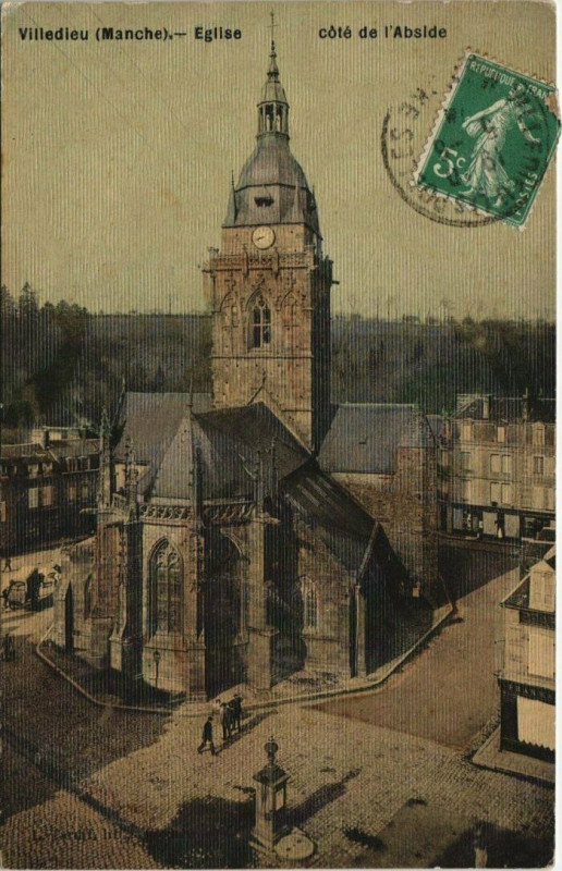 Carte postale ancienne Villedieu - Eglise