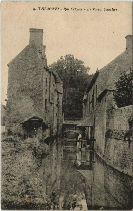 Carte postale ancienne Valognes - Rue Pelouze à Valognes