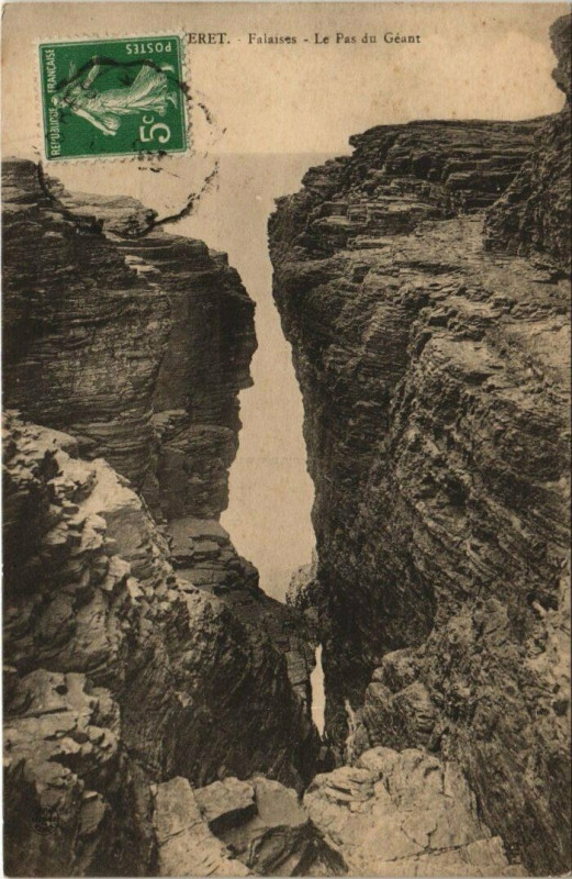 Carte postale ancienne Carteret - Grottes