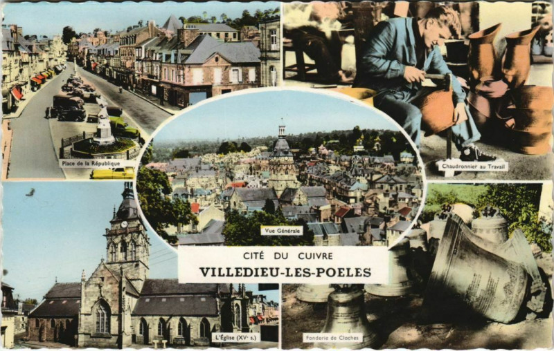 Carte postale ancienne Villedieu-les-Poeles