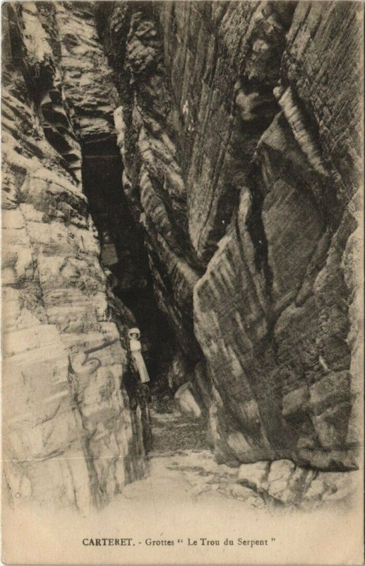Carte postale ancienne Carteret - La Falaise