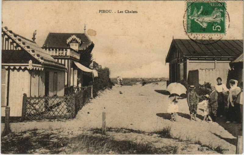 Carte postale ancienne Pirou - Les Chalets à Pirou