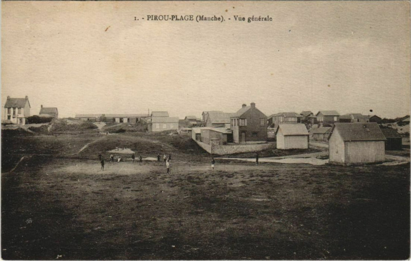 Carte postale ancienne Pirou-Plage - Vue générale à Pirou