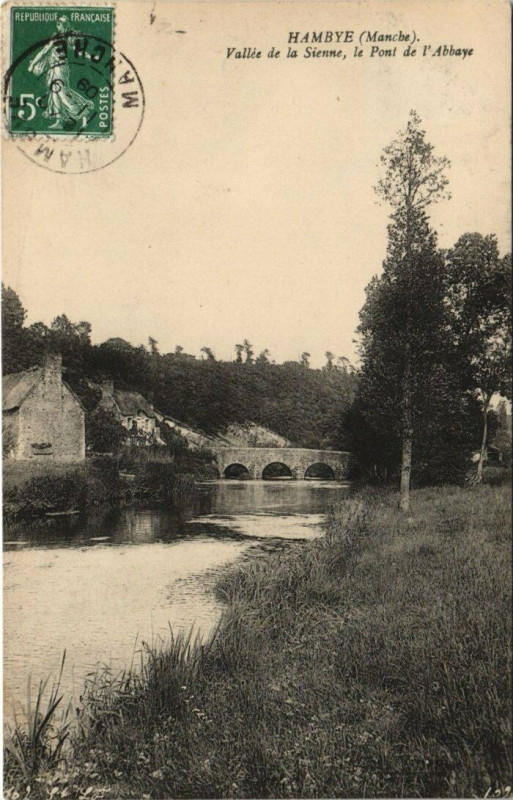 Carte postale ancienne Hambye - Vallée de la Sienne à Hambye