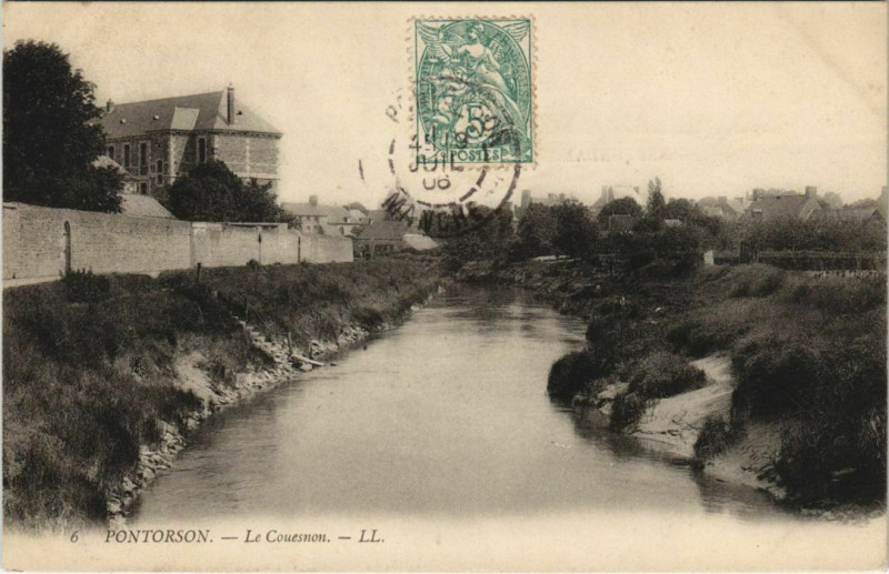 Carte postale ancienne Pontorson - Le Couesnon à Pontorson