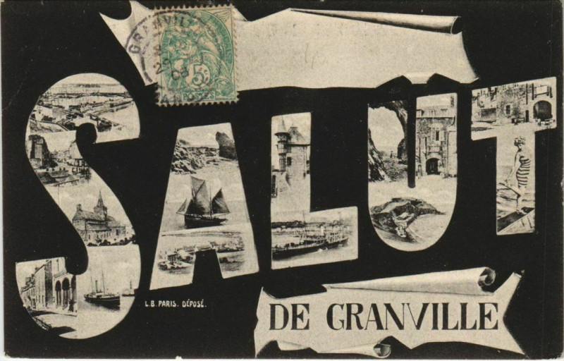 Carte postale ancienne Salut de Granville à Granville