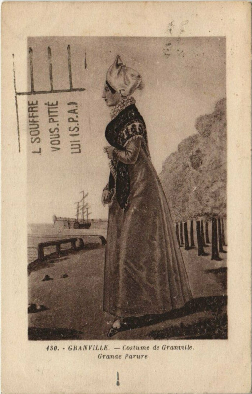 Carte postale ancienne Granville - Costume de Granville à Granville