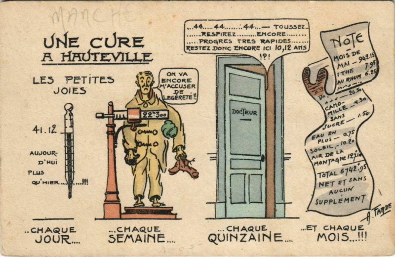 Carte postale ancienne Un Cure a Hauteville