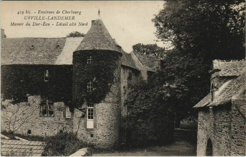 Carte postale ancienne Env. de Cherbourg - Urville-Landemer - Manoir du Dur-Ecu à Urville