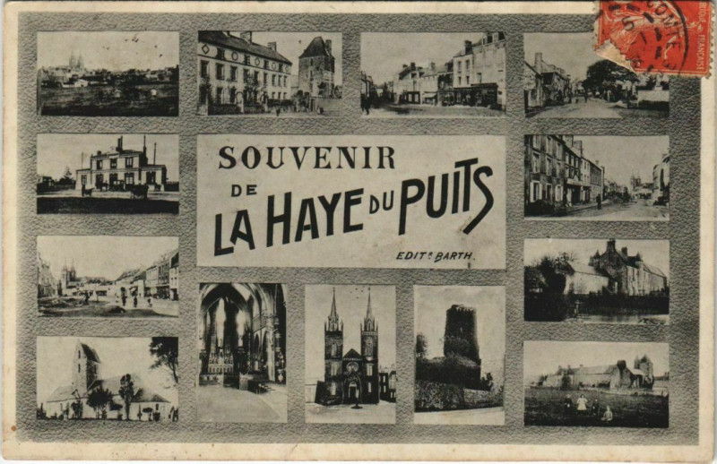 Carte postale ancienne Souvenir de La Haye-du-Puits à La Haye