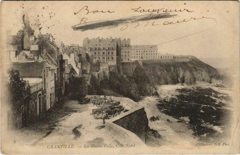 Carte postale ancienne Granville - La Haute Ville à Granville