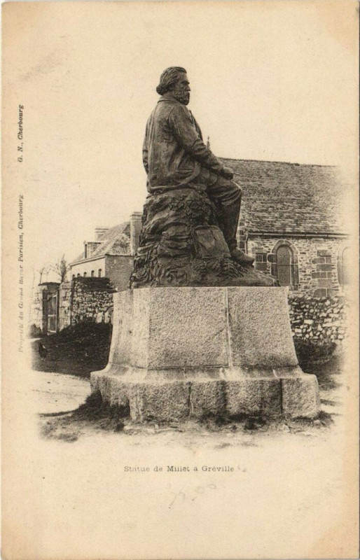 Carte postale ancienne Statue de Millet a Greville