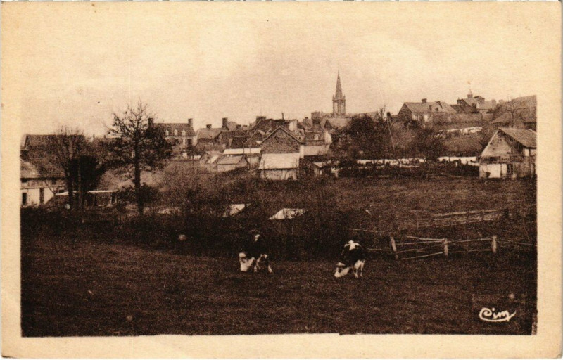 Carte postale ancienne Brecey - Vue générale à Brécey