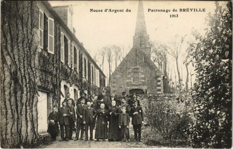 Carte postale ancienne Breville Noces d'Argent du Patronage 1913