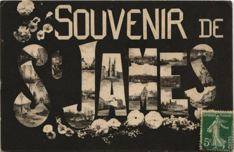 Carte postale ancienne Souvenir de Saint-James à Saint-James