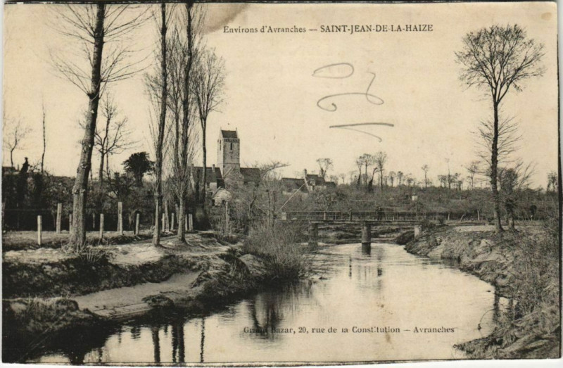 Carte postale ancienne Env. d'Avranches-St Jean de la Haize à Avranches