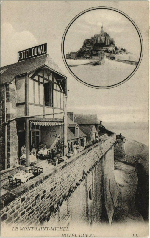 Carte postale ancienne Mont-Saint-Michel-Hotel Duval