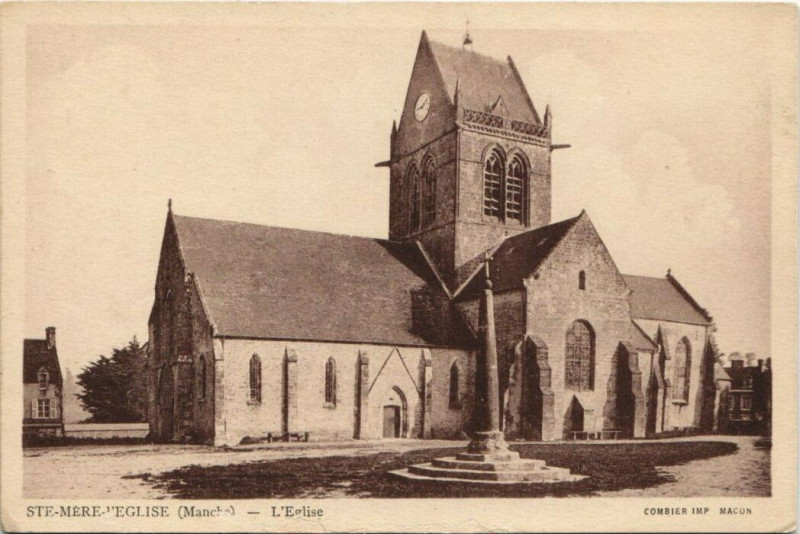 Carte postale ancienne Sainte-Mere Eglise-L'Eglise