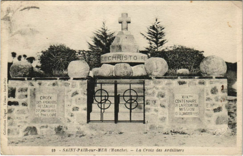 Carte postale ancienne Saint-Pair-sur-Mer-La Croix des Ardilliers à Saint-Pair-sur-Mer