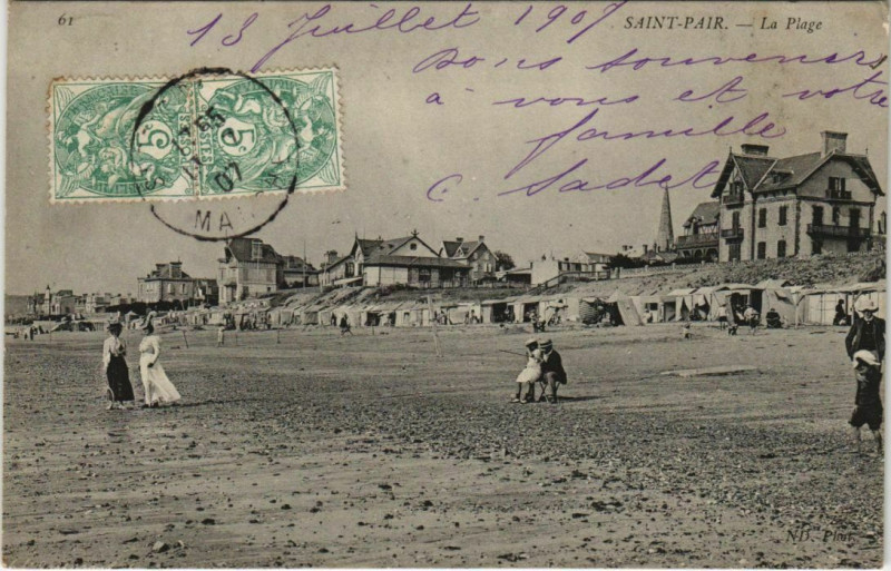 Carte postale ancienne Saint-Pair-La Plage