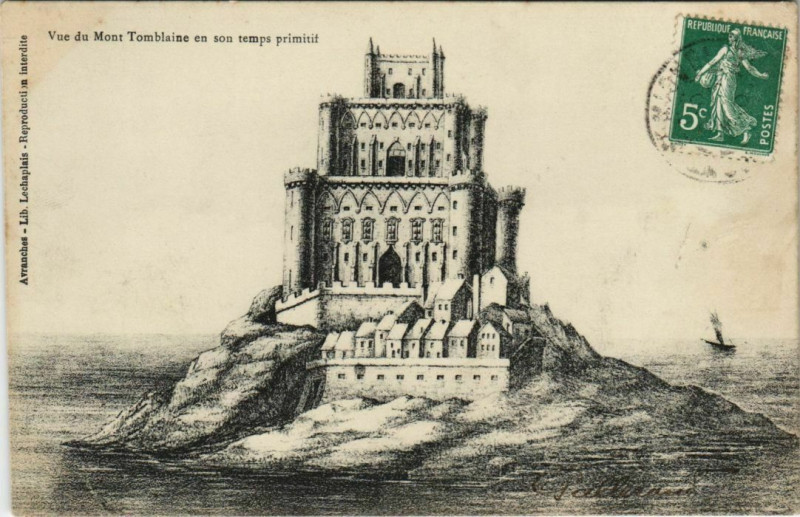 Carte postale ancienne Vue du Mont Tomblaine en son temps primitit