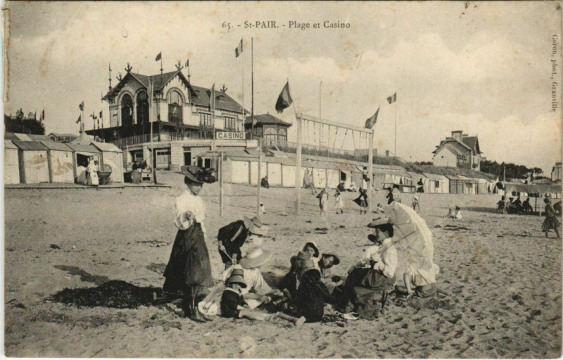 Carte postale ancienne Saint-Pair-Plage et Casino