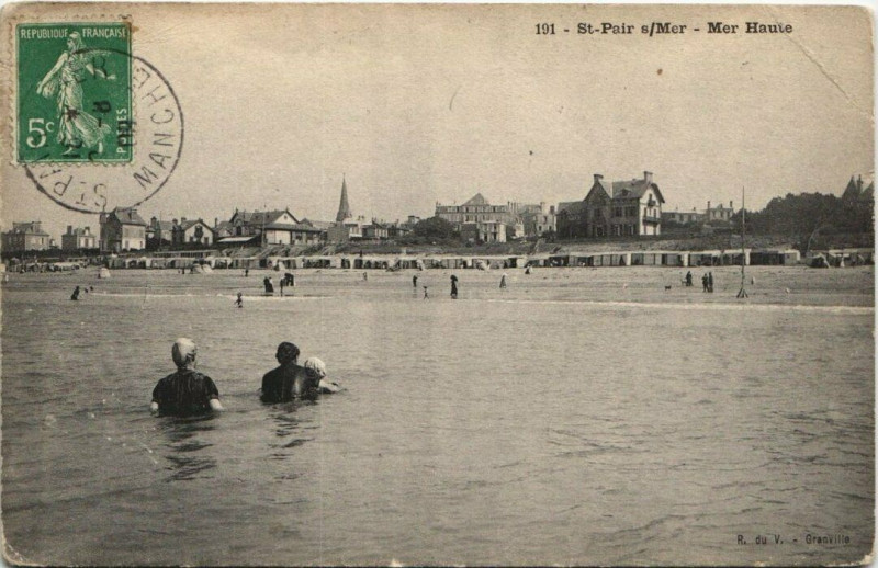 Carte postale ancienne Saint-Pair-sur-Mer-Mer Haute à Saint-Pair-sur-Mer