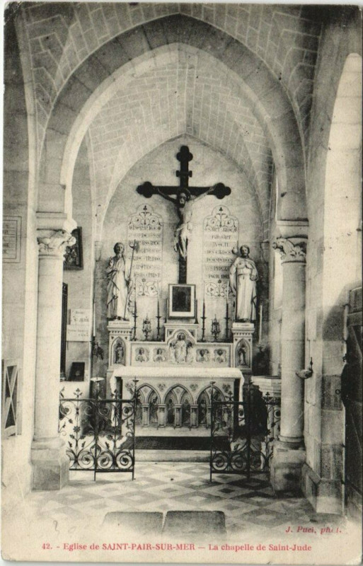 Carte postale ancienne Eglise de Saint-Pair-sur-Mer-La chapelle de Saint-Jude à Saint-Pair-sur-Mer