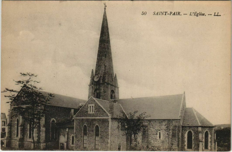 Carte postale ancienne Saint-Pair-L'Eglise