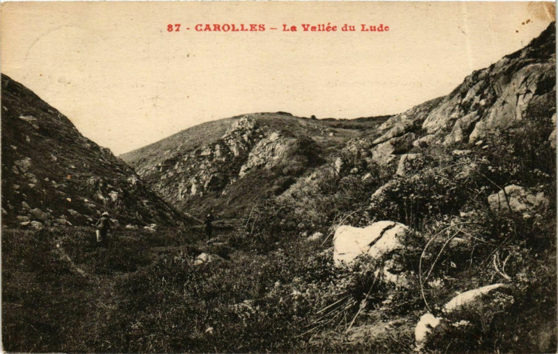 Carte postale ancienne Manche Carolles La Vallée du Lude à Carolles