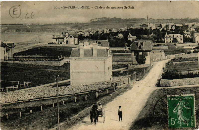 Carte postale ancienne Saint-Pair-sur-Mer - Chalets du nouveau Saint-Pair à Saint-Pair-sur-Mer
