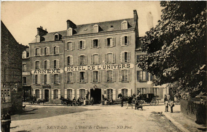 Carte postale ancienne Saint-Lo - L'Hotel de l'Univers à Saint-Lô