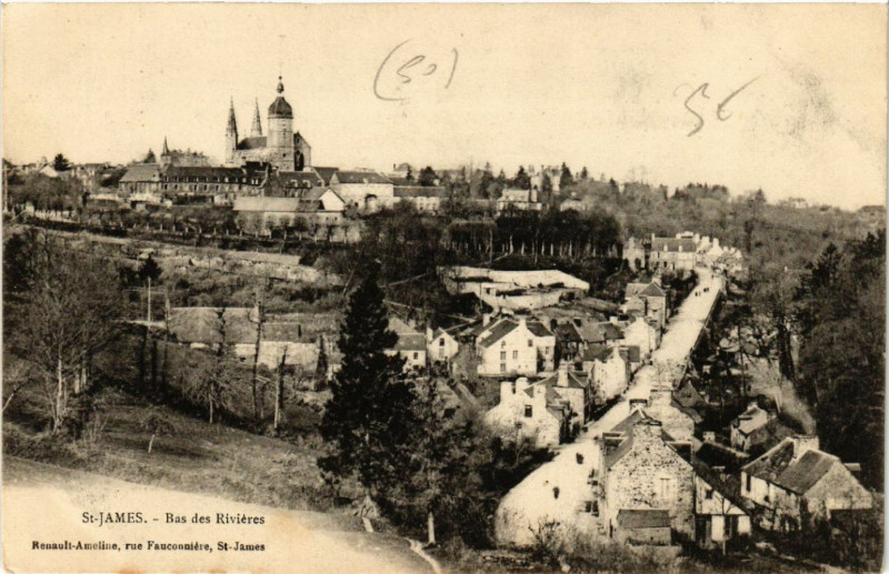 Carte postale ancienne Saint-James - Bas des Riviéres à Saint-James