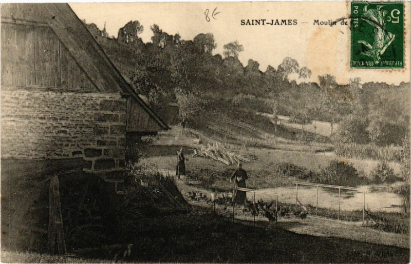 Carte postale ancienne Saint-James - Moulin de ... à Saint-James