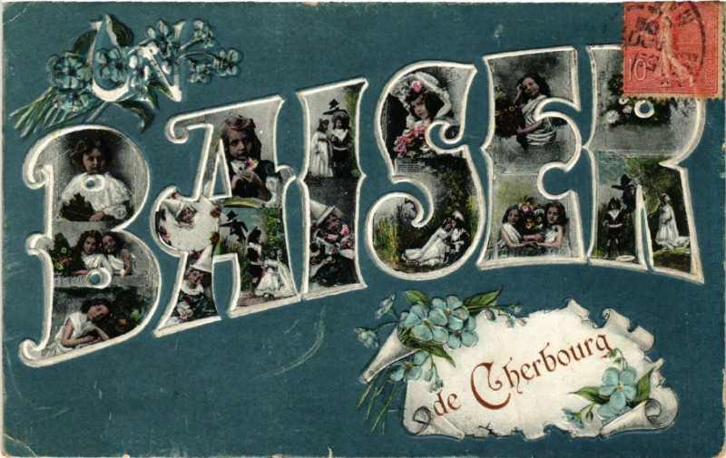 Carte postale ancienne Baiser de Cherbourg