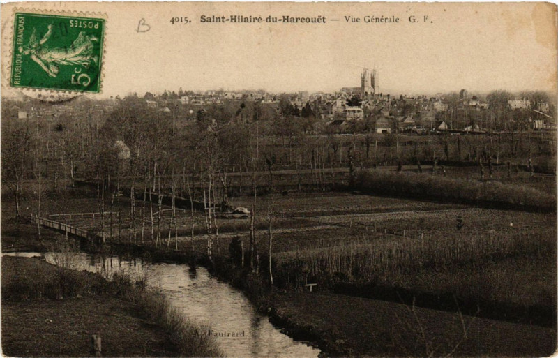 Carte postale ancienne Saint-Hilaire-du-Harcouét - Vue Générale à Saint-Hilaire-du-Harcouët