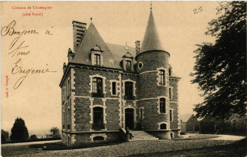 Carte postale ancienne Cháteau de Chasseguey (coté Nord)
