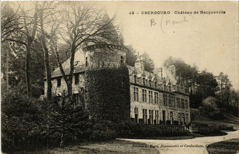 Carte postale ancienne Cherbourg - Cháteau de Nacqueville