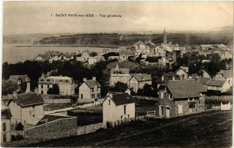 Carte postale ancienne Saint-Pair-sur-Mer - Vue générale à Saint-Pair-sur-Mer