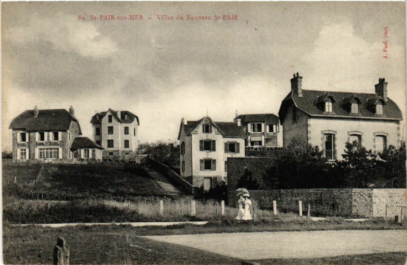 Carte postale ancienne Saint-Pair-sur-Mer - Villas du Nouveau Saint-Pair à Saint-Pair-sur-Mer